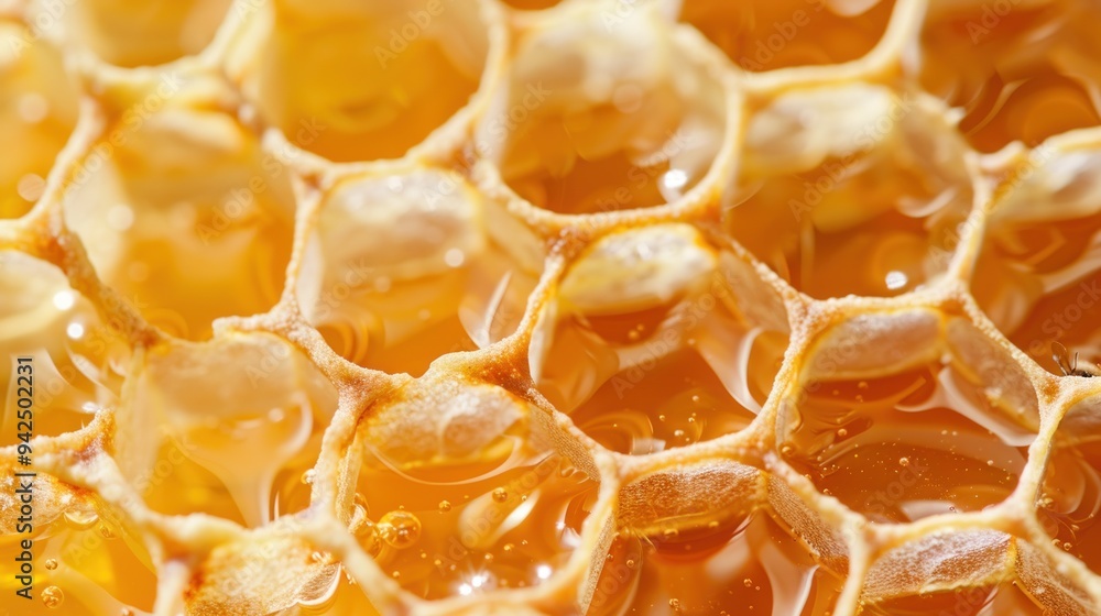 Golden Honeycomb Close-up. Golden Honeycomb Close-up.