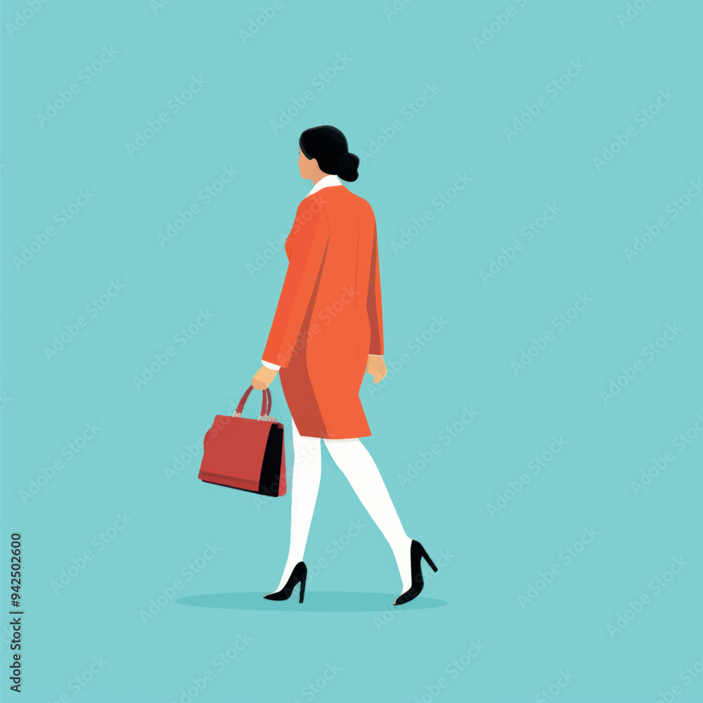 Professional woman walking confidently Professional woman walking confidently