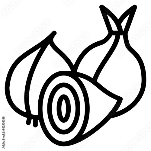 shallot icon with outline style. Suitable for website design, logo, app and UI. Based on the size of the icon in general, so it can be reduced.