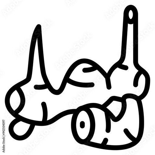 Red ginger icon with outline style. Suitable for website design, logo, app and UI. Based on the size of the icon in general, so it can be reduced.
