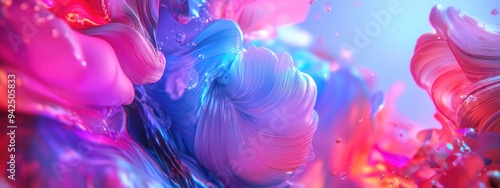 Color Dream series featuring a composition of gradients and spectral hues in a 3D cartoon rendering embodying themes of imagination creativity and art painting within the Paint Movement
