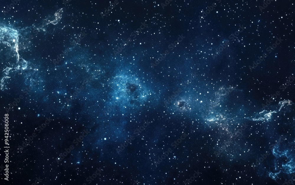 3D cartoon depiction of a vast dark blue starry sky filled with numerous stars nebulae and galaxies Ideal panoramic wide horizontal image for banner header 3D cartoon depiction of a vast dark blue starry sky filled with numerous stars nebulae and galaxies Ideal panoramic wide horizontal image for banner header