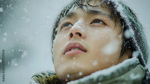 Close-up of a young man's f...