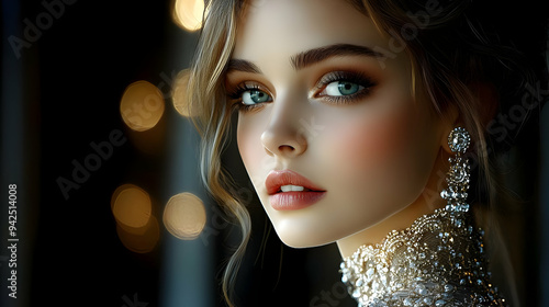 Closeup portrait of a beaut...