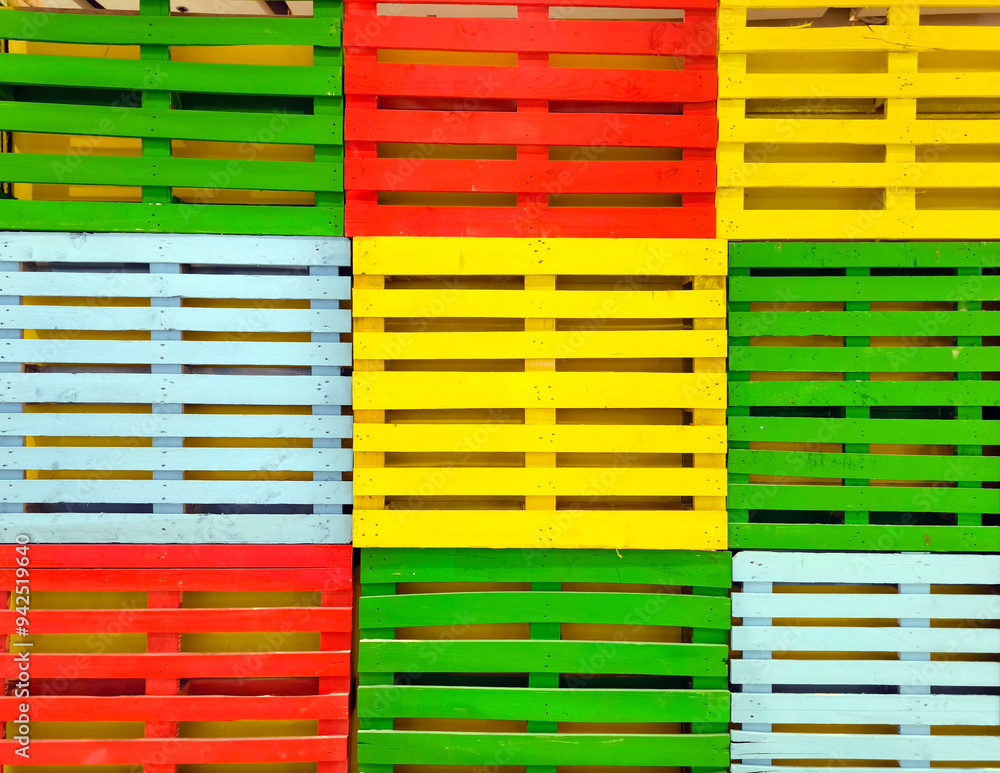 The Colorful wooden pallet plank texture background The Colorful wooden pallet plank texture background