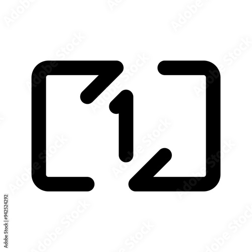 repeat once Glyph icon
