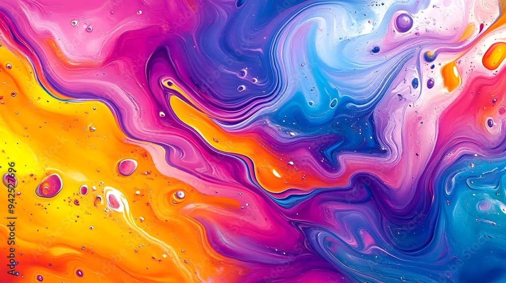 Ink Splash Abstract Background with Swirling Vivid Colors Ink Splash Abstract Background with Swirling Vivid Colors