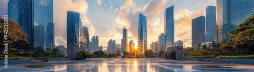 Historic city center transformed by modern investment, merging classical architecture with skyscrapers and tech hubs