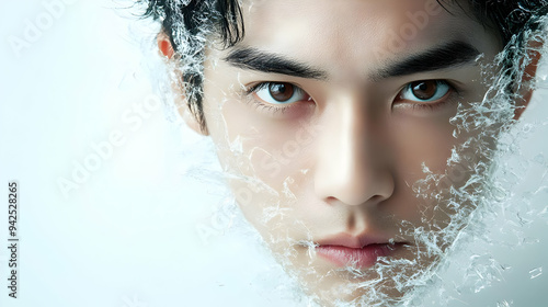 Closeup portrait of a young...
