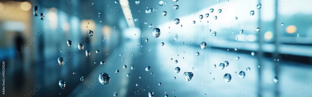 Abstract 3D rendering of water drop art background at an airport Abstract 3D rendering of water drop art background at an airport
