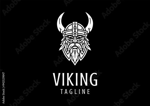Vector illustration of Viking Logo Design