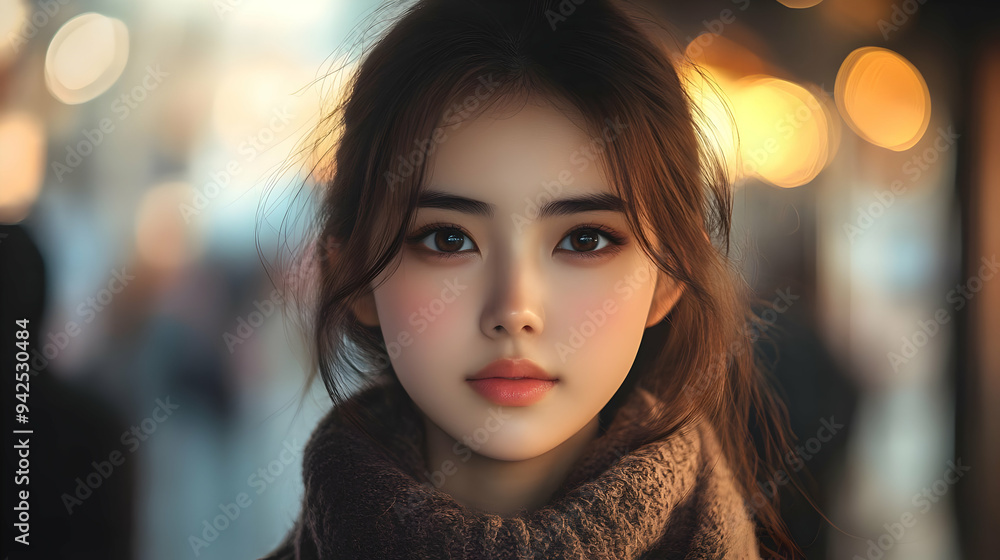 Closeup portrait of a young woman with a soft focus background. Closeup portrait of a young woman with a soft focus background.