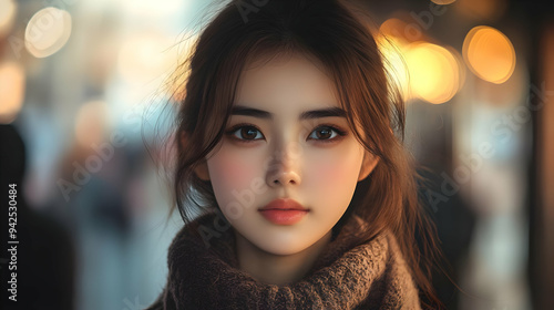 Closeup portrait of a young...