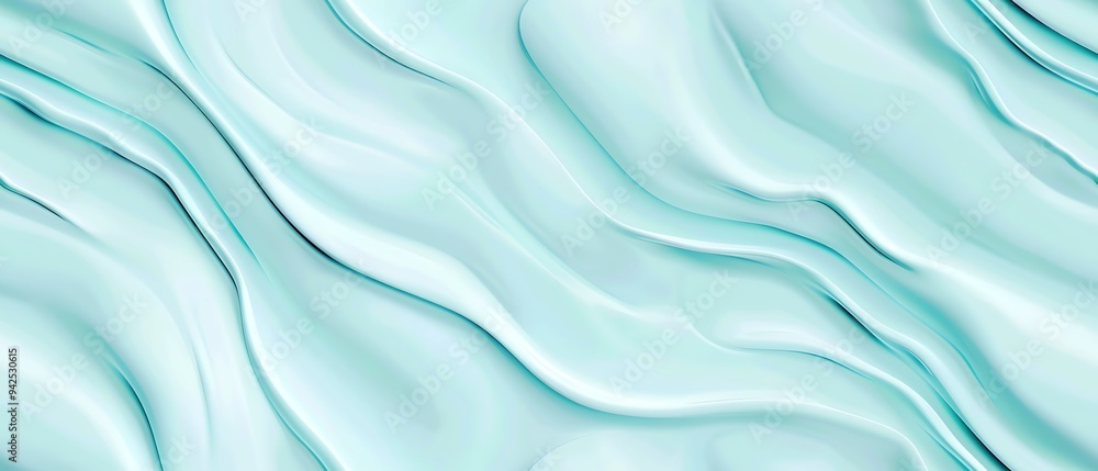 Obraz premium A pastel aqua blue background with gentle wave patterns