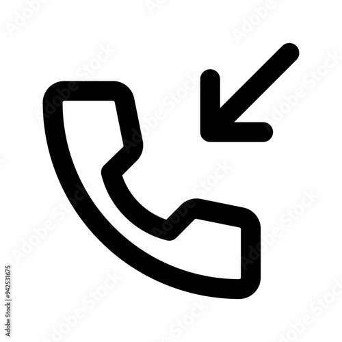 incoming call glyph icon