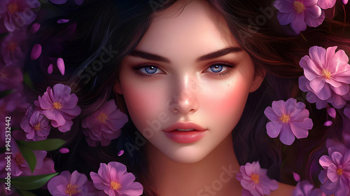 Closeup portrait of a young...