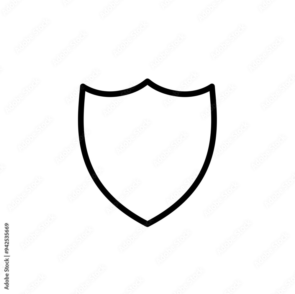 shield outline icon isolated vector illustration shield outline icon isolated vector illustration