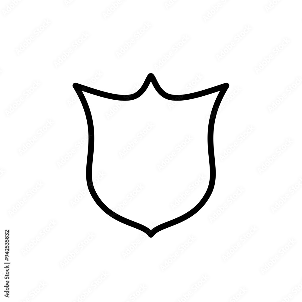 shield outline icon isolated vector illustration shield outline icon isolated vector illustration