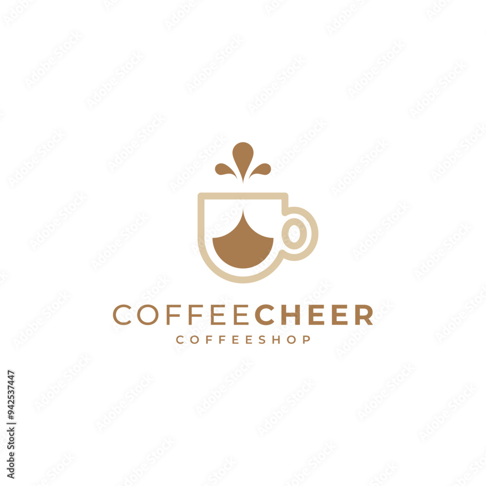 a cup of coffee for a caffeinated beverage logo and mood booster a cup of coffee for a caffeinated beverage logo and mood booster