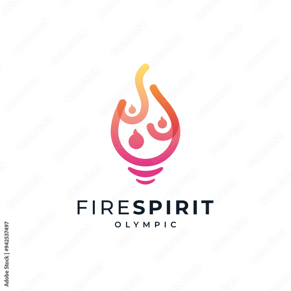 a group of people and a torch for sports, fitness and olympics logo a group of people and a torch for sports, fitness and olympics logo