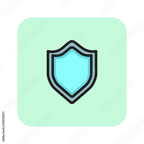Free Download Shield line icon. Battle, knight, insurance. Medieval concept. Can be used for topics like safety, security, protection - GFXLoad