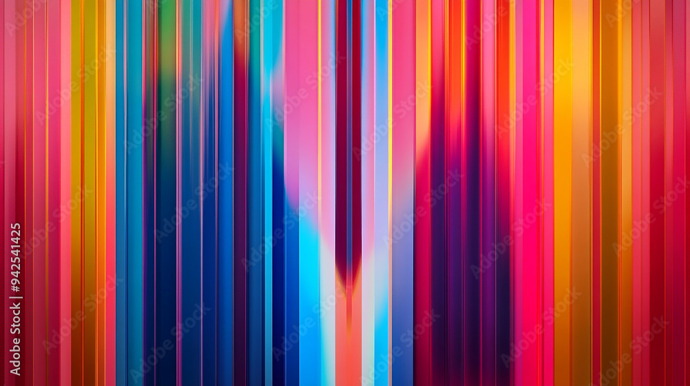Abstract digital pattern featuring vertical bands of vibrant colors. The gradient transitions create a fluid, dynamic effect. generative ai Abstract digital pattern featuring vertical bands of vibrant colors. The gradient transitions create a fluid, dynamic effect. generative ai