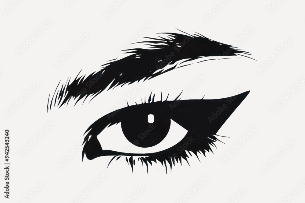 Obraz premium Stylized eye with bold eyeliner