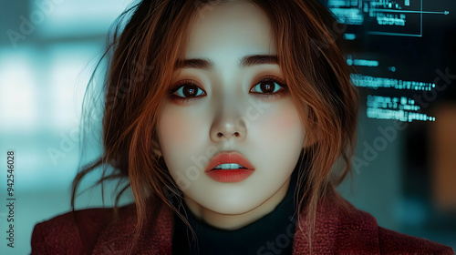 Close-up portrait of a youn...