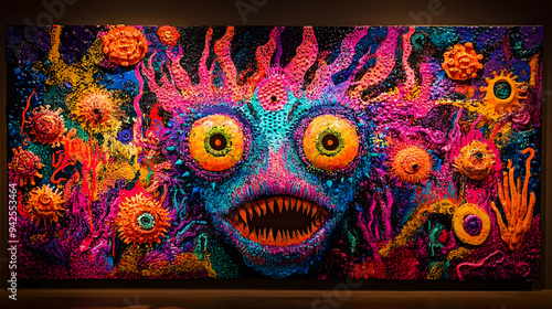 Colorful abstract art with ...