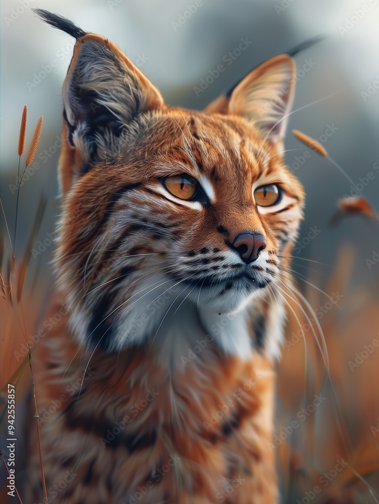 Jungle Cat in Grass, Wild Feline, Nature Photography Close Up Jungle Cat in Grass, Wild Feline, Nature Photography Close Up