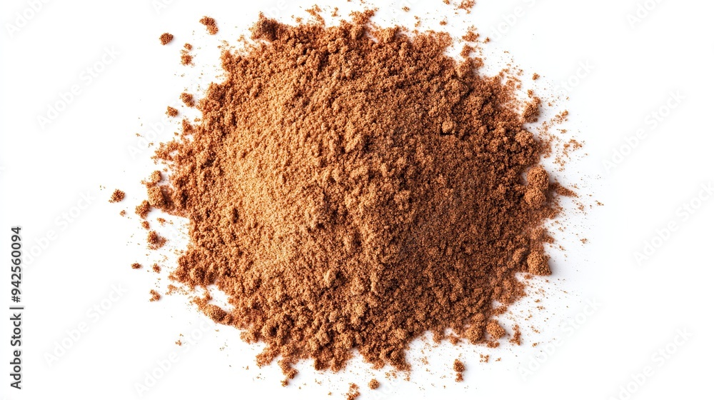 Ground Cinnamon Powder Isolated on White Background Ground Cinnamon Powder Isolated on White Background