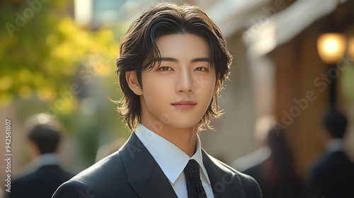 Handsome young man in suit ...