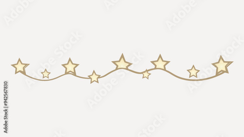 Elegant gold star border