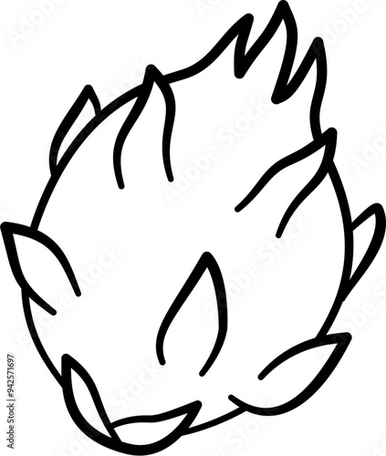 dragon fruit outline