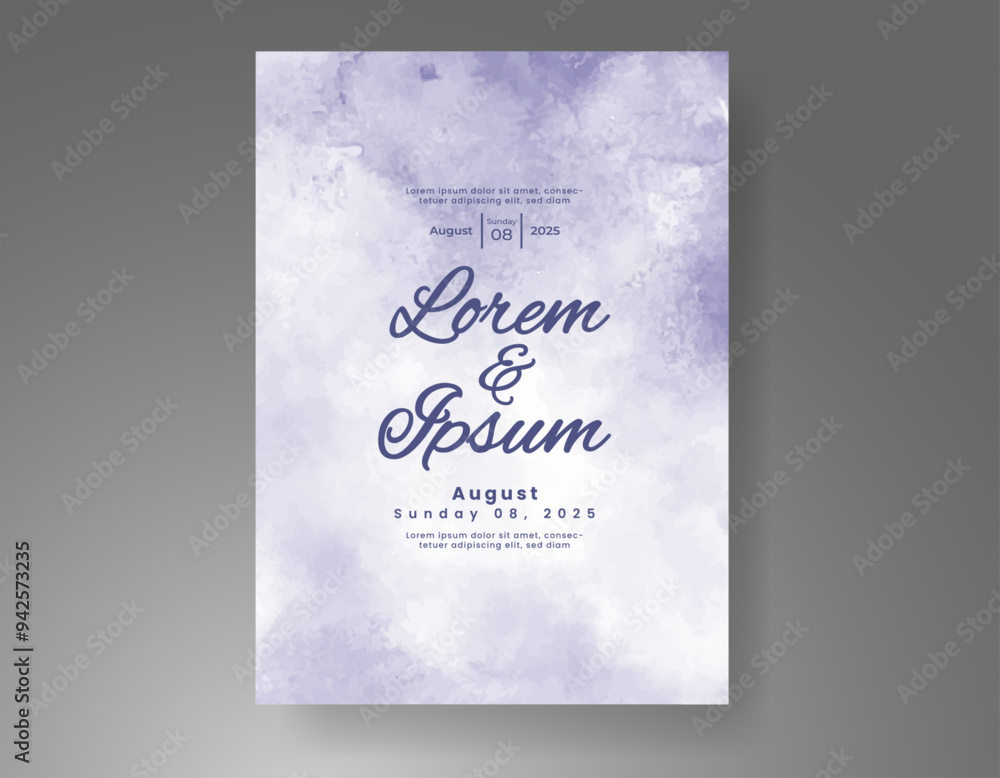 Wedding invitation with Abstract splashed watercolor background Wedding invitation with Abstract splashed watercolor background
