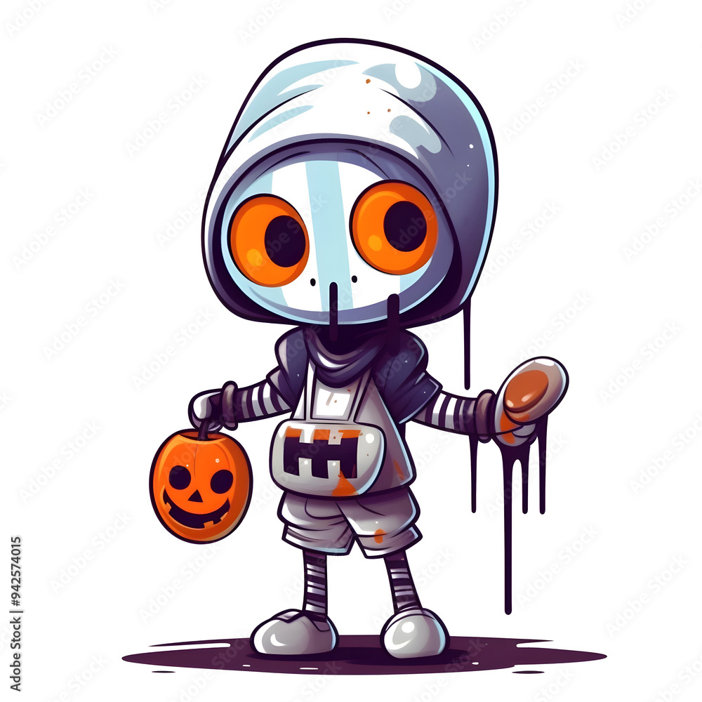halloween cute cartoon character style generative AI. halloween cute cartoon character style generative AI.