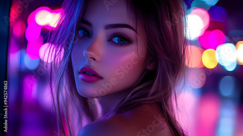 Portrait of a woman with co...