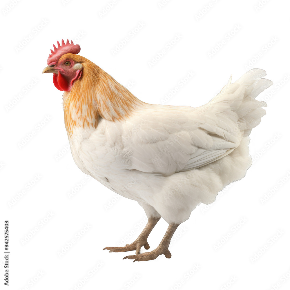 Fototapeta premium Hen Isolated on a Transparent Background