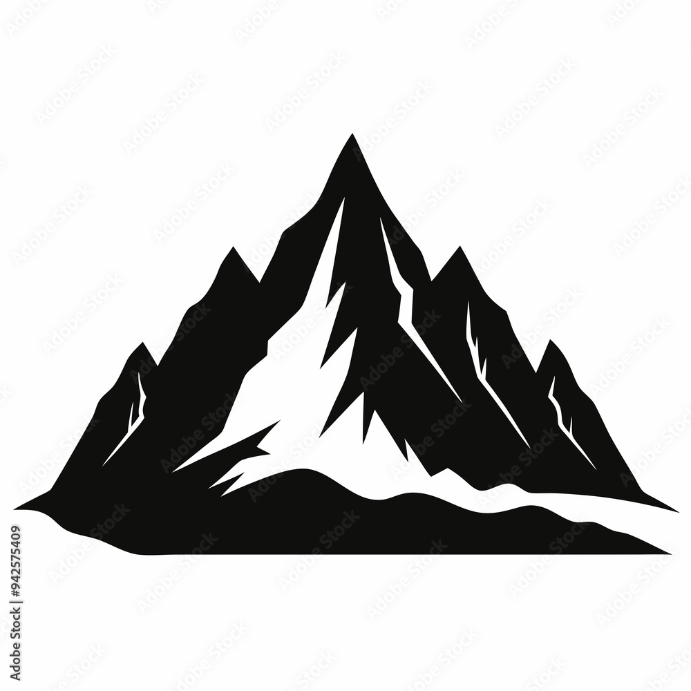 Mountain Black silhouette Mountain Black silhouette