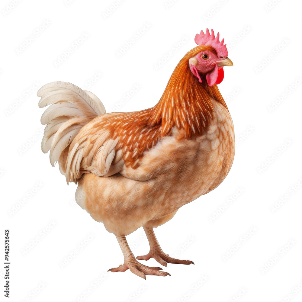 Hen Isolated on a Transparent Background Hen Isolated on a Transparent Background