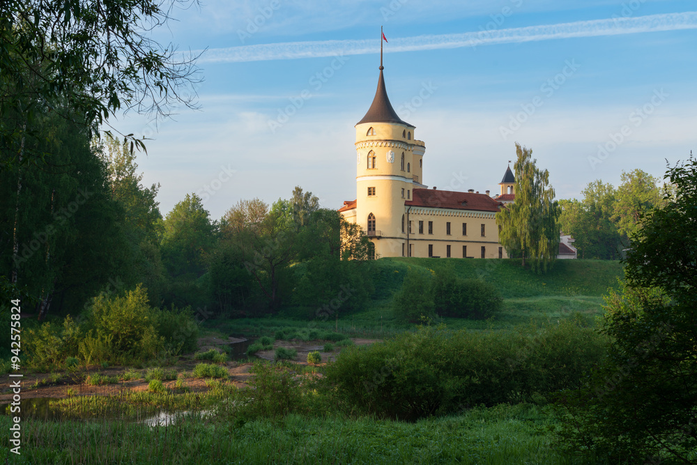 View of the Castle of the Russian Emperor Paul I - Marienthal (BIP fortress) on a sunny summer day, Pavlovsk, Saint Petersburg, Russia View of the Castle of the Russian Emperor Paul I - Marienthal (BIP fortress) on a sunny summer day, Pavlovsk, Saint Petersburg, Russia