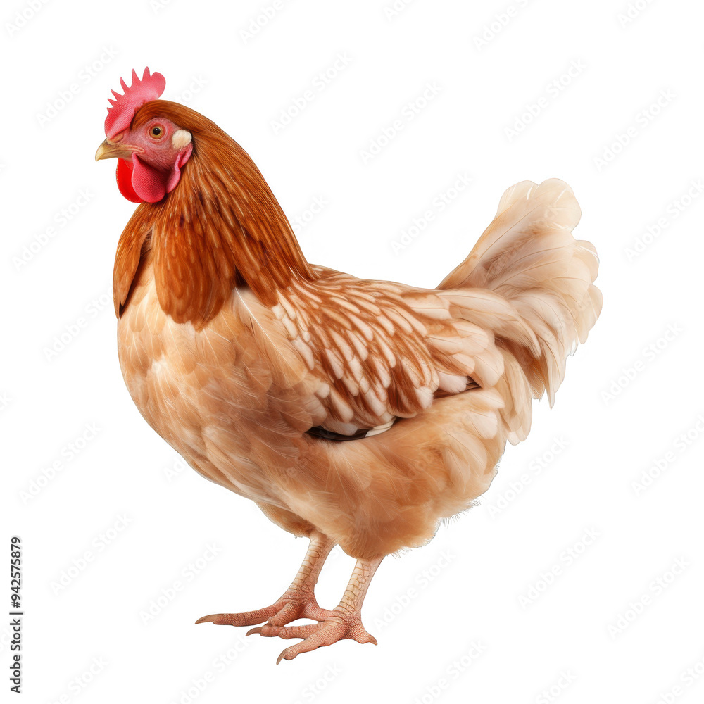 Fototapeta premium Hen Isolated on a Transparent Background