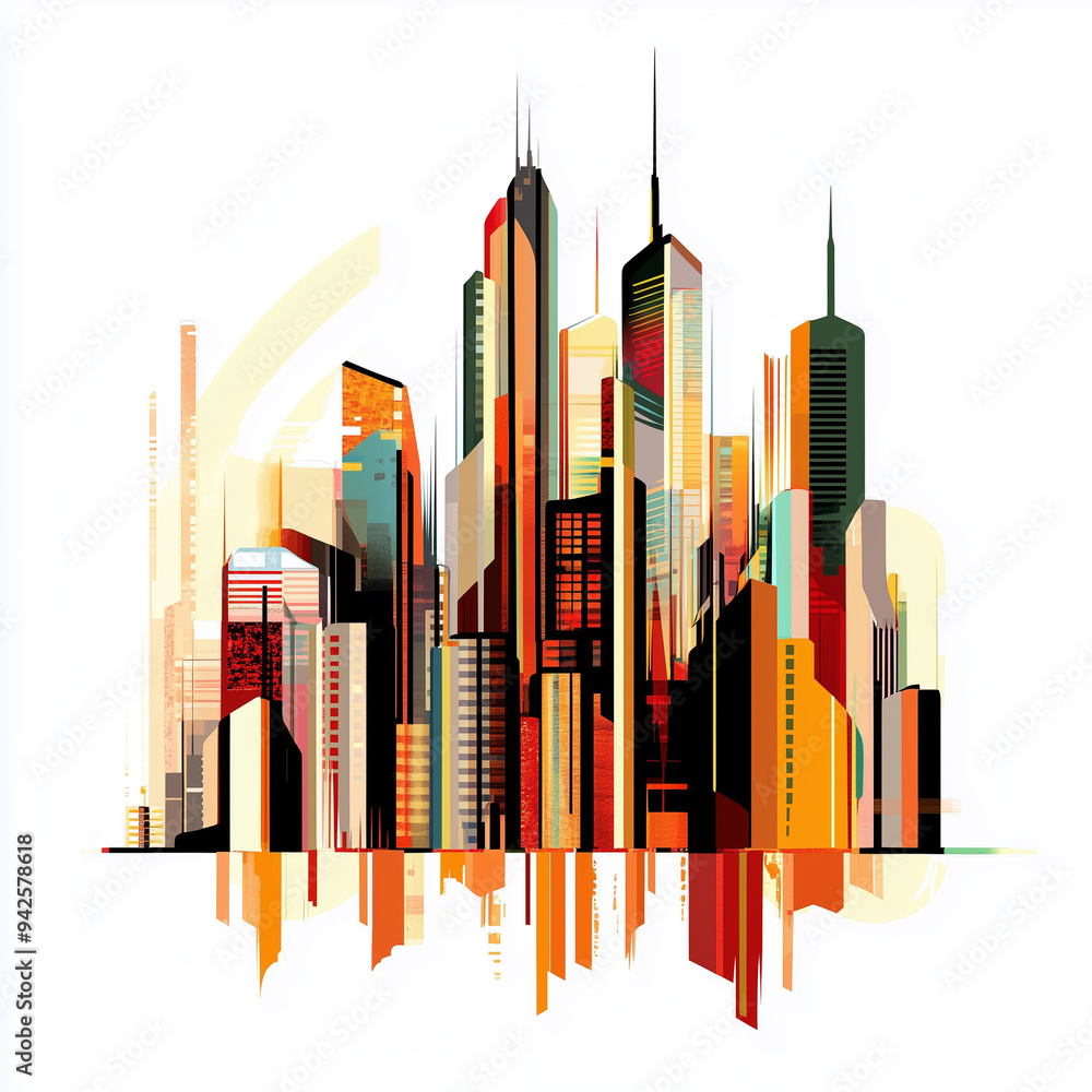Obraz premium city skyline vector design .