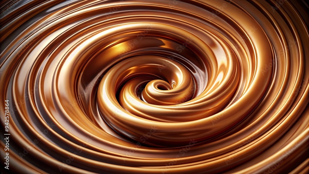 Abstract rotating coffee and chocolate swirl liquid cream background texture with a motion blur effect Abstract rotating coffee and chocolate swirl liquid cream background texture with a motion blur effect