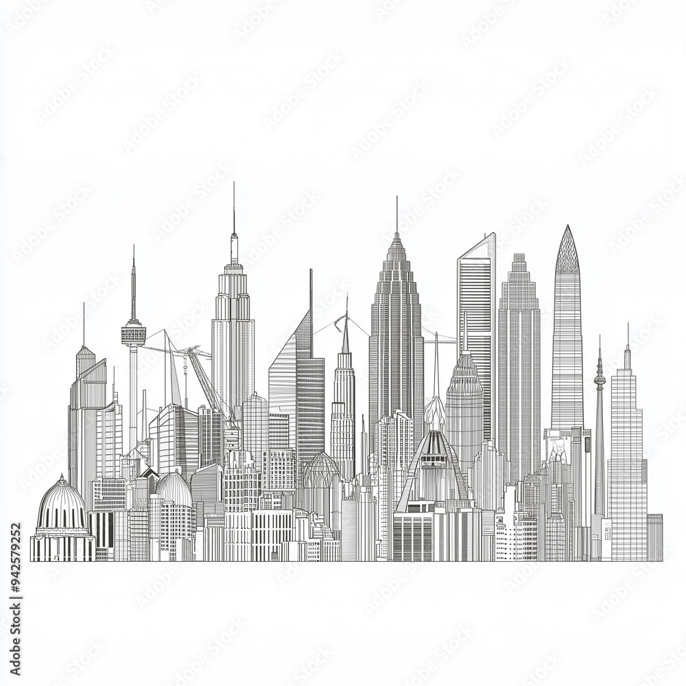 city skyline vector design . city skyline vector design .