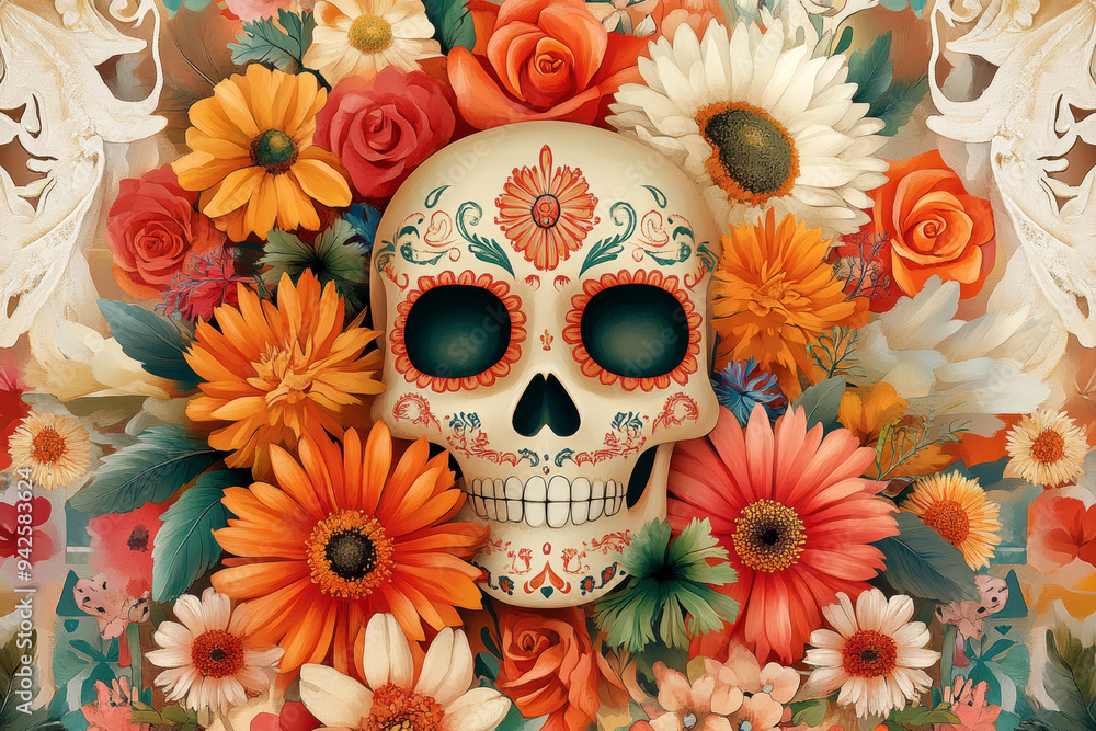 Día de los Muertos. AI generative. Día de los Muertos. AI generative.
