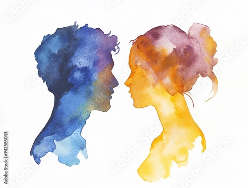 abstract watercolor Intimacy background