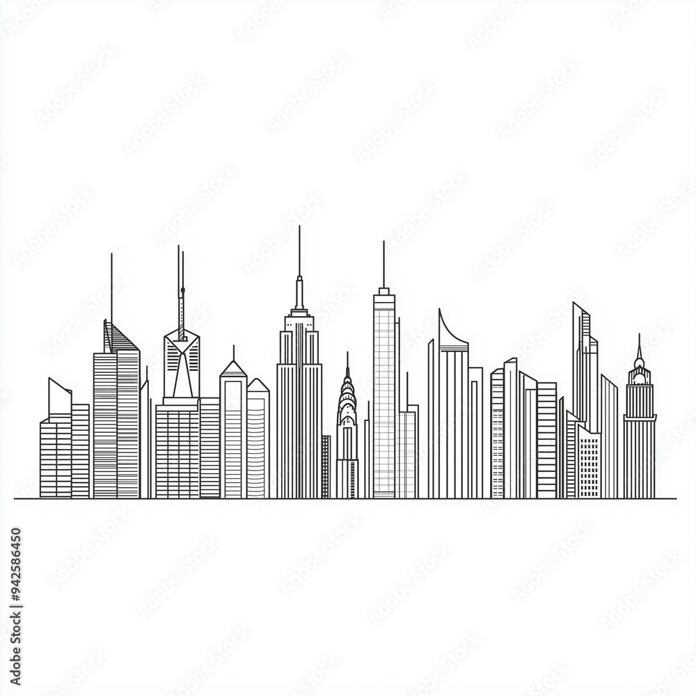 Obraz premium city skyline vector design .