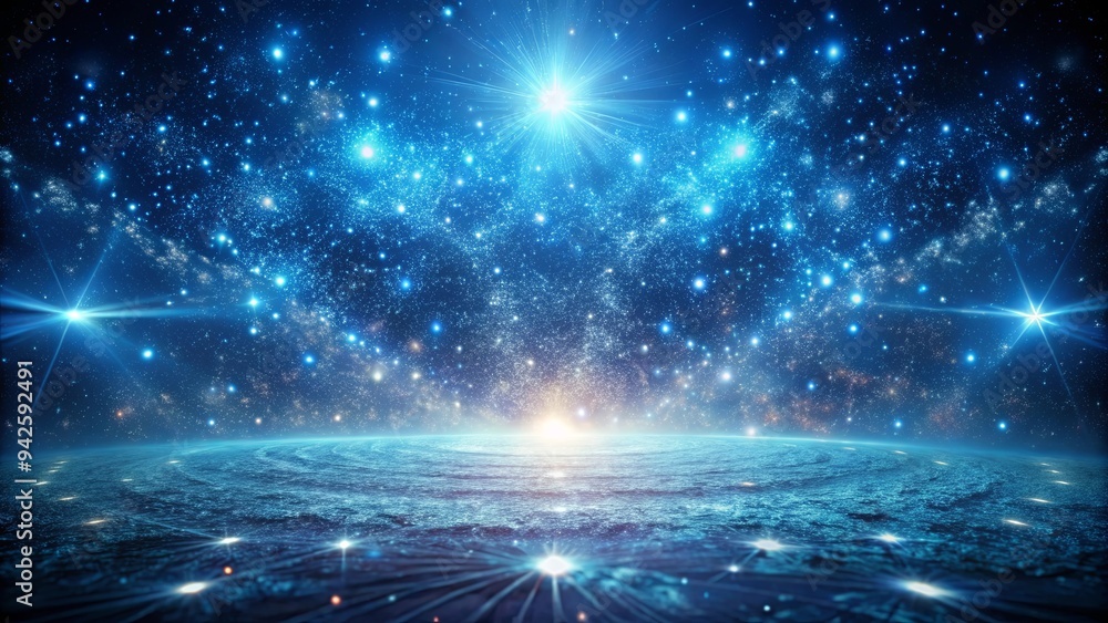 Fototapeta premium Glowing particles illuminating a surreal dreamlike space