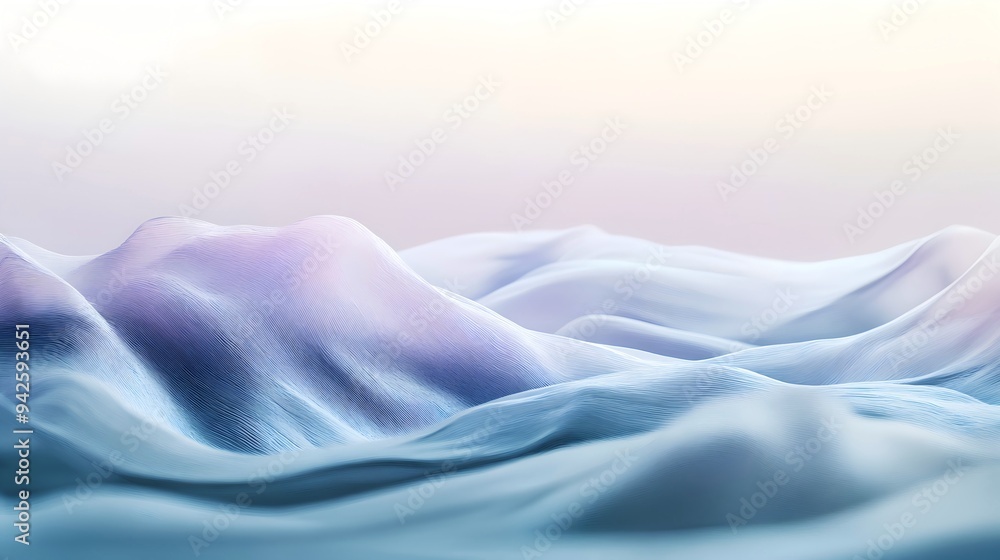 Obraz premium Serene Gradient Waves - PPT Background